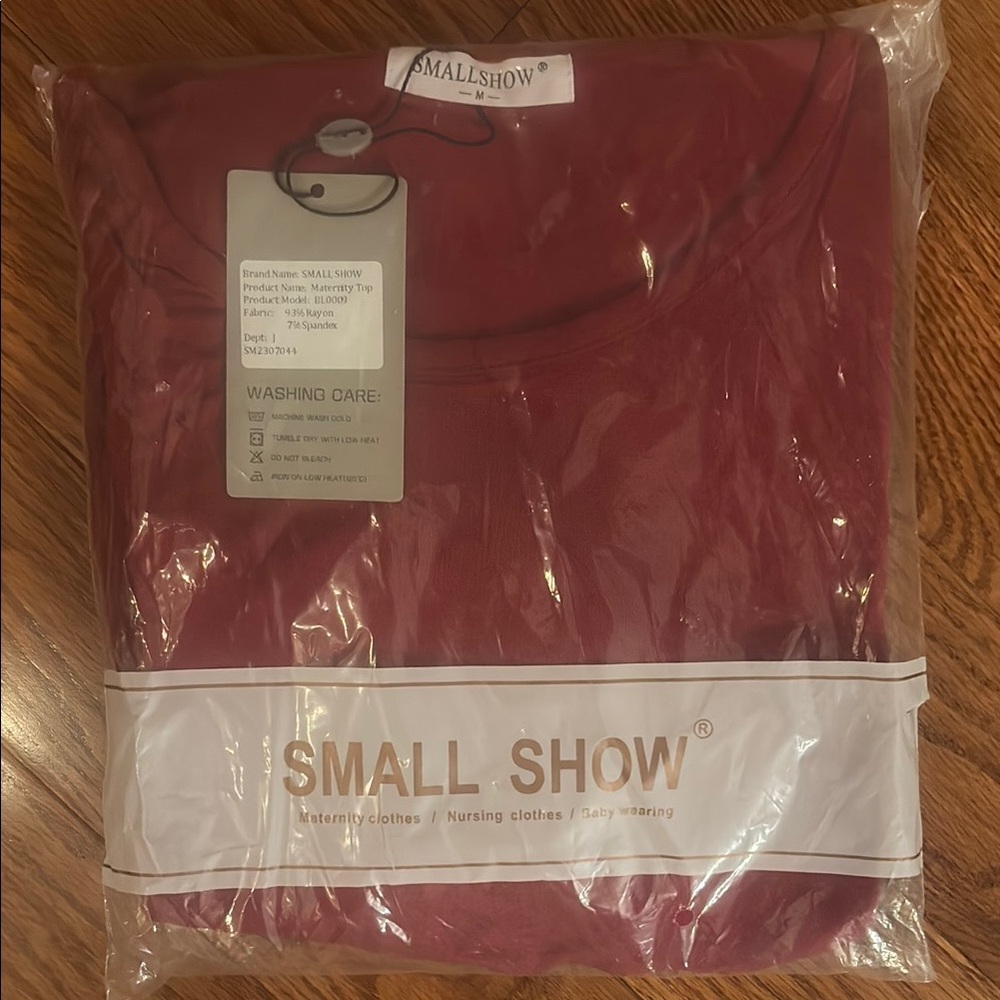 Small Show Maternity Nursing Top - Burgundy